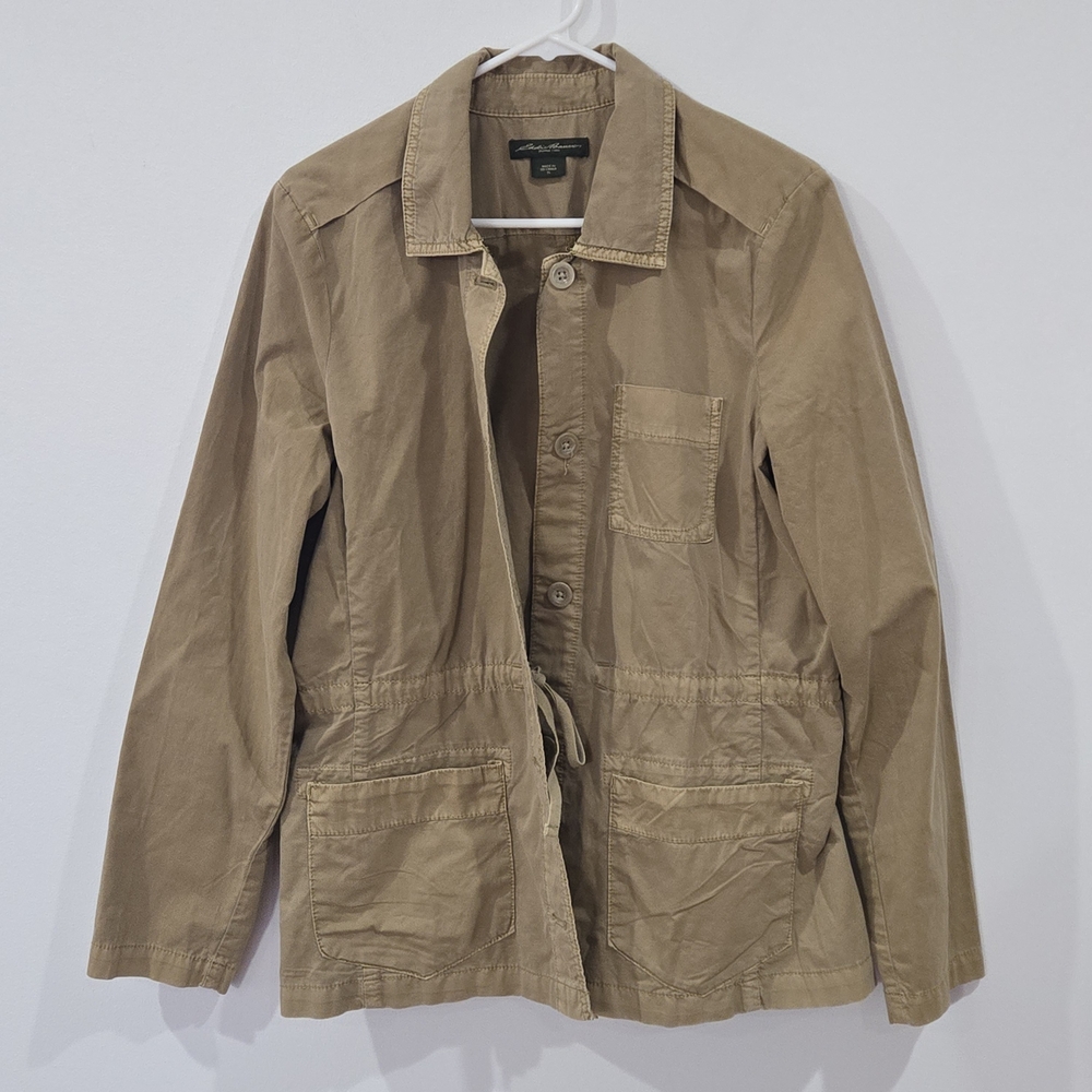 Eddie Bauer Sz TL Tan Utility Cargo Jacket